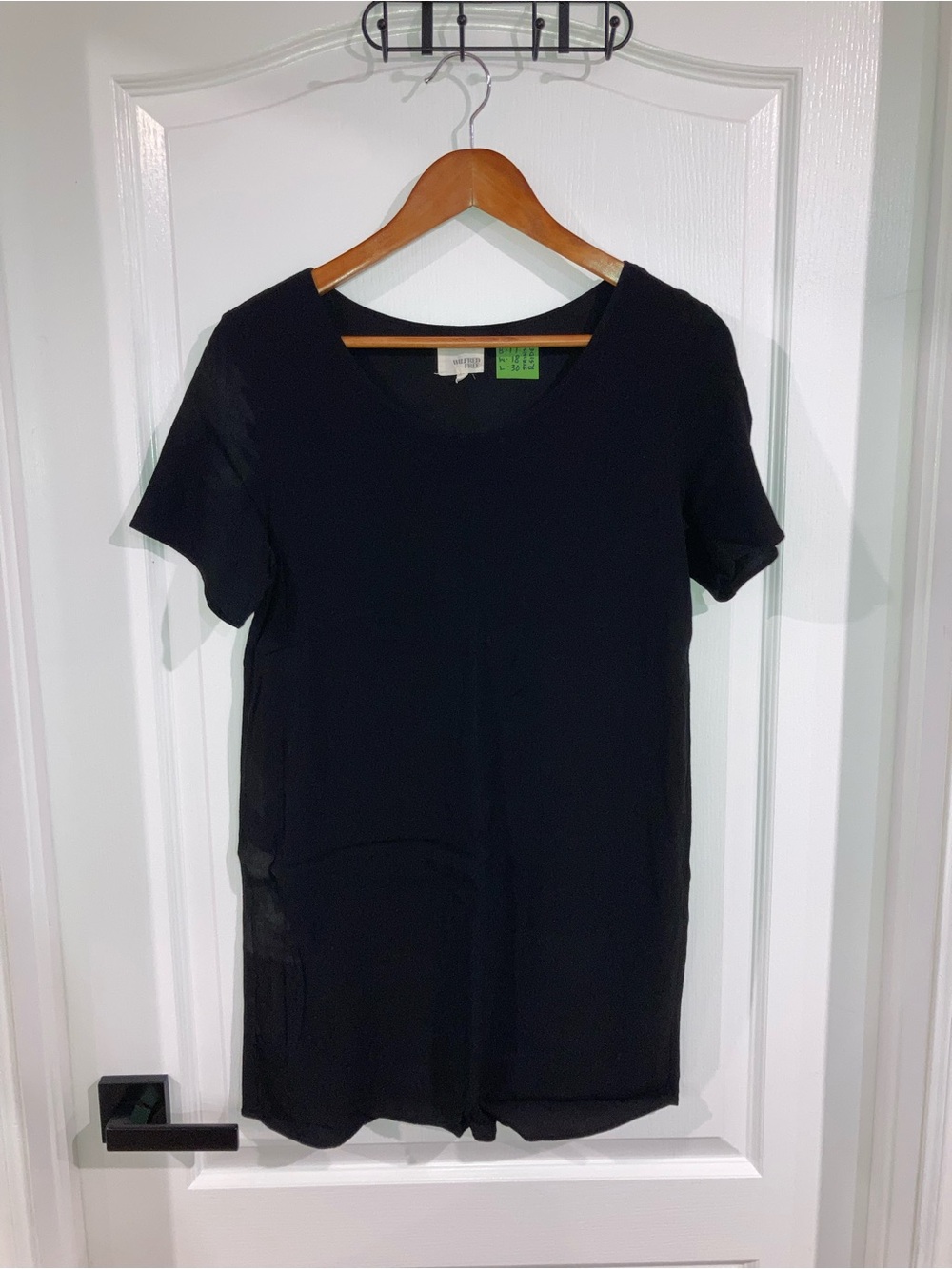 Wilfred Free Black Short Sleeve Mini Dress Tunic - size M
